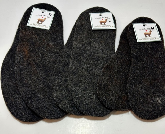 Norlander alpaca fiber felt boot inserts